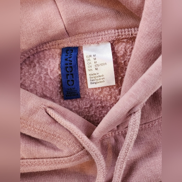Women's H&M Divided Size Medium Dusty Rose/Pink Long Hoody - Picture 2 of 2